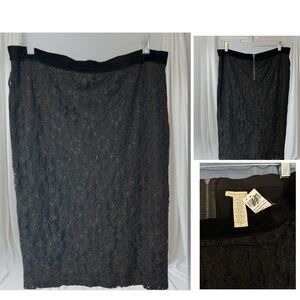 NWT White + Warren lace pencil skirt